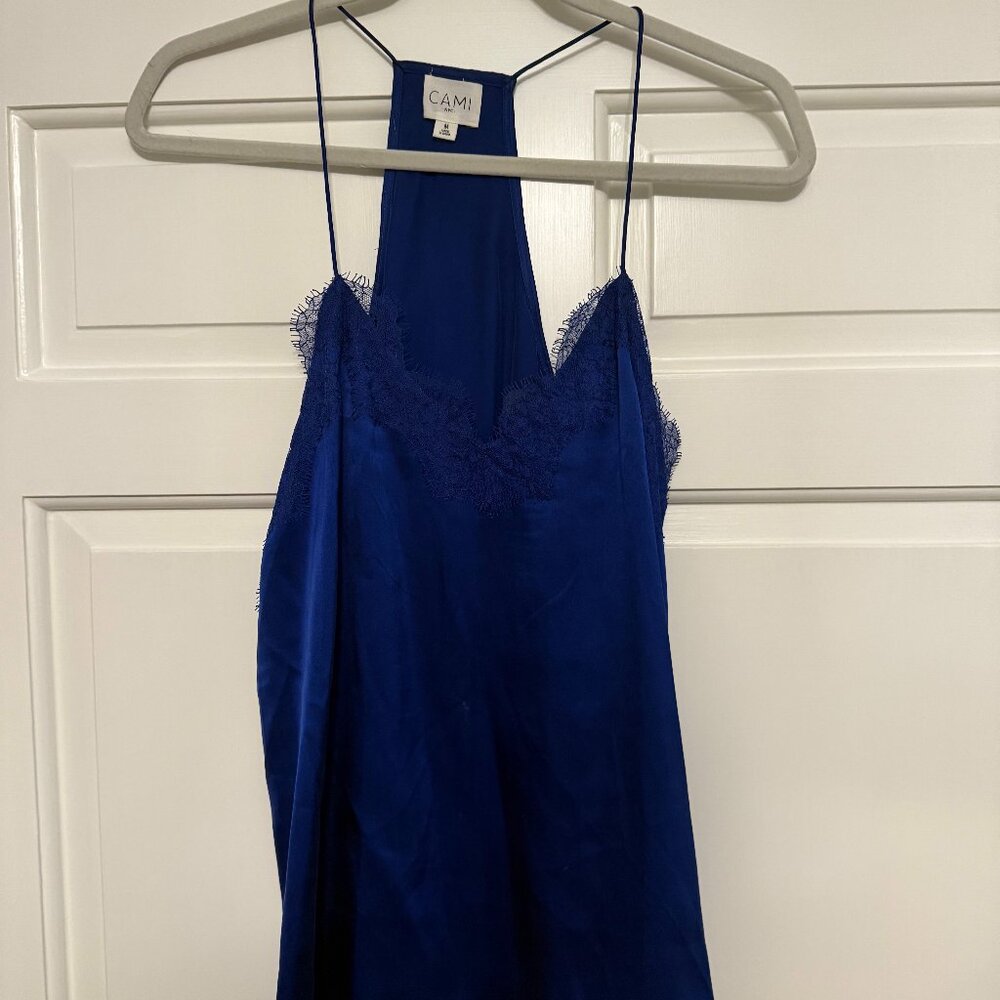 Cami NYC Lace Silk Racerback Tank